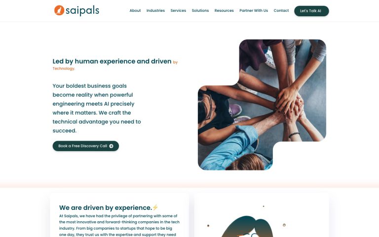 Saipals: website design and development