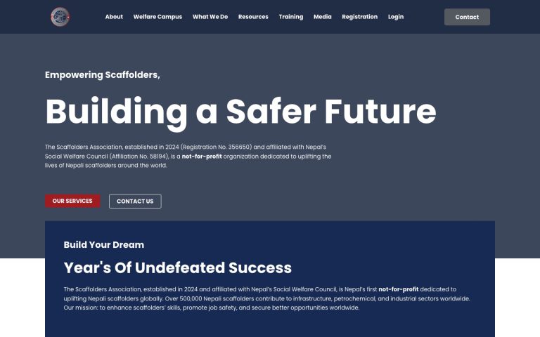 Scaffolders Association: digital platform