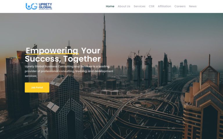Uprety Global: website design and development