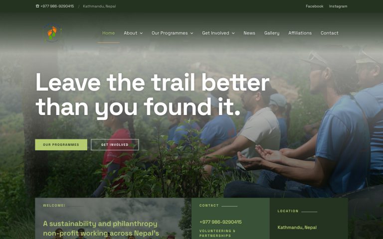 Footprint Foundation: website design and development